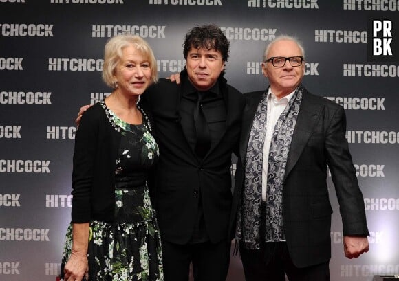 Dame Helen Mirren, Sacha Gervasi, Anthony Hopkins - Premiere du film "Hitchcock" a Londres.