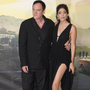 Quentin Tarantino et sa femme Daniella Pick au photocall lors de la première du film "Once Upon A Time in Hollywood" à Rome.