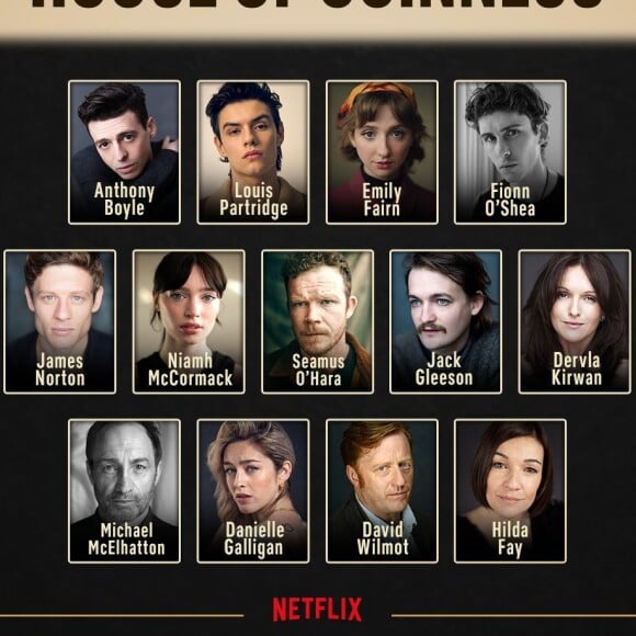 Netflix a dévoilé le casting de House of Guinness.