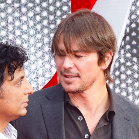 Josh Hartnett, M. Night Shyamalan - Projection du film "Trap" au cinéma "Cineworld Cinema London - The O2 Greenwich" à Londres. Le 29 juillet 2024  