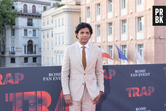 August 2, 2024, Rome, Italy: Director M. Night Shyamalan attends the red carpet of the film ''Trap'' at the Terrazza Barberini in Rome (Credit Image: © Matteo Nardone/Pacific Press via ZUMA Press Wire) 