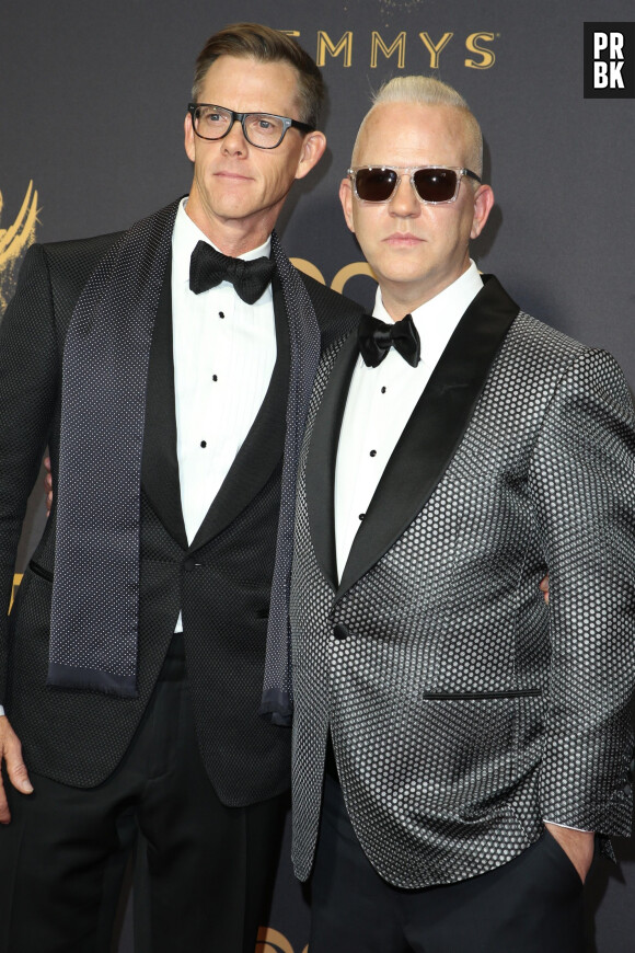 Info - Ryan Murphy bientôt papa pour la troisième fois - David Miller et Ryan Murphy à la 69ème cérémonie des Emmy Awards au Théâtre Microsoft à Los Angeles, le 17 septembre 2017.  The stars walk the red carpet during the 69th Primetime Emmy Awards held at The Microsoft Theater in Los Angeles. 17th september 2017. 