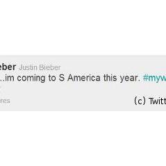 Justin Bieber en Amérique latine ... il confirme sur Twitter