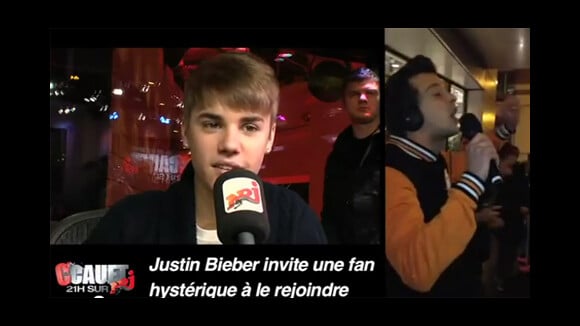Justin Bieber sur NRJ chez Cauet : il invite une fan ... folle (VIDEO)