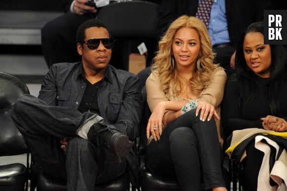 Beyonce et Jay-Z a un match de basket