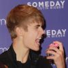 Justin Bieber à la présentation de son parfum, Someday