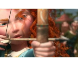 Merida s'essaye à l'arc