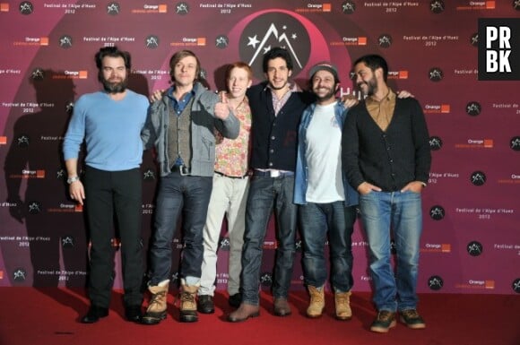 L'équipe du film Radiostars au festival de l'Alpe d'Huez