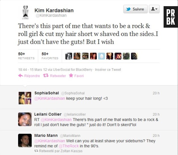 Kim Kardashian aimerait changer de tête... mais n'ose pas !