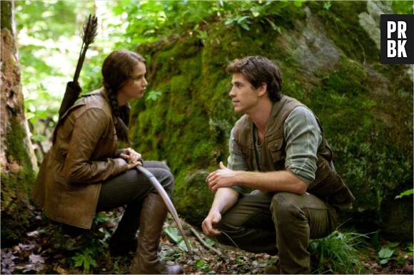 Jennifer Lawrence (Katniss) et Liam Hemsworth (Gale) dans Hunger Games