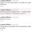Justine clash sévère sur Twitter