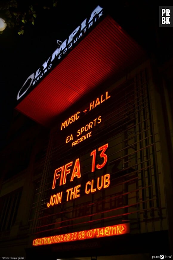 Soirée de folie à l'Olympia pour la sortie de FIFA 13