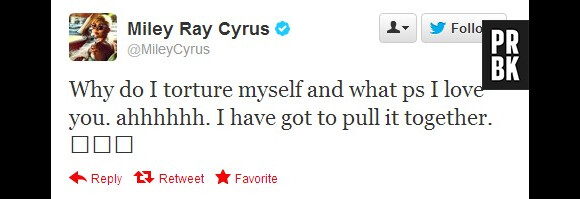 Miley confirme que ça ne va pas bien dans son couple
