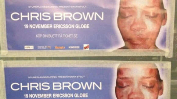 Chris Brown : la photo de Rihanna tabassée sur son affiche de concert ! (PHOTO)