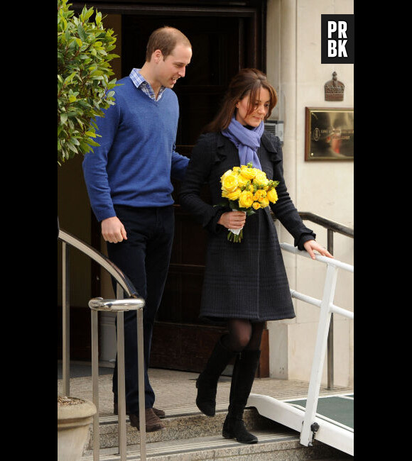Kate Middleton lors de sa sortie de l'hôpital King Edward VII