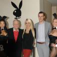Hugh Hefner et le mythique logo Playboy