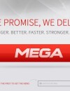 La page d'accueil de Mega promet un site " plus gros, meilleur, plus rapide, plus fort, plus sûr ".