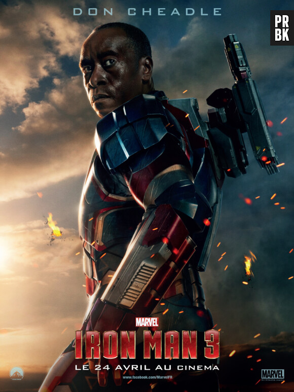 Don Cheadle prêt au combat dans Iron Man 3