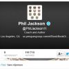 Le compte Twitter de Phil Jackson compte déjà plus de 110 000 followers