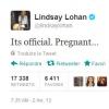 Lindsay Lohan annonce qu'elle est enceinte