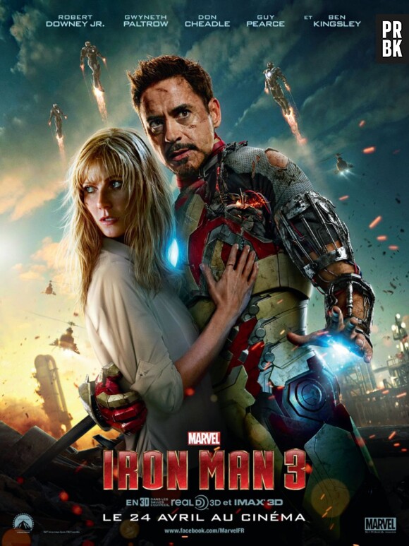 Robert Downey Jr ne lâche pas Gwyneth Paltrow sur un nouveau poster d'Iron Man 3