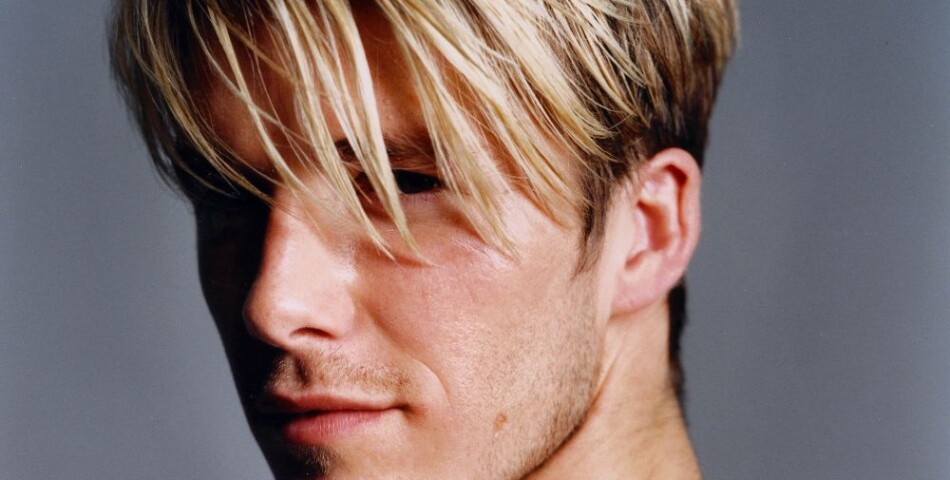 David Beckham en 2001, mèche platine de boysband