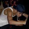 Justin Bieber évite la foule et les paparazzis à la soirée de lancement de "Yeezus", le 14 juin 2013 à LA