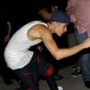 Justin Bieber en mode tortue à la soirée de lancement de "Yeezus", le 14 juin 2013 à LA