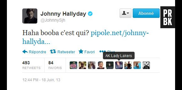 Johnny Hallyday répond à Booba