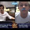 Harry Styles et Niall Horan en moustache Schtroumpfs