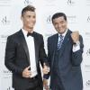 Cristiano Ronaldo : égérie bronzée et mal coiffée de Jcaob & Co, à Monte-Carlo le 4 juillet 2013