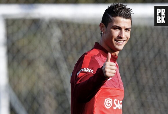 Cristiano Ronaldo pendant un entraînement avec le Portugal, le 18 mars 2013