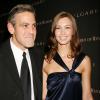 George Clooney et Sarah Larson à New York en janvier 2008.