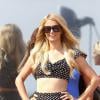 Paris Hilton participe à une séance photo pour Les Ch'tis à Hollywood le vendredi 19 juillet 2013
