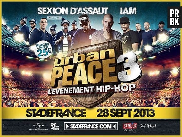 Sexion d'Assaut au programme de l'Urban Peace 3, le 28 septembre 2013 au Stade de France