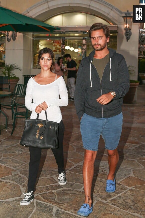 Kourtney Kardashian et Scott Disick à Los Angeles, le 29 juillet 2013