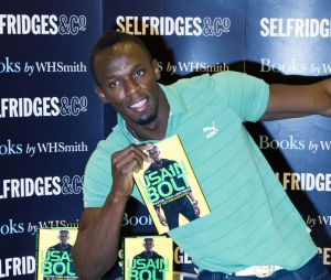 Usain Bolt à Londres pour la promo de "Faster Than Lightning : My Autobiography", le 19 septembre 2013