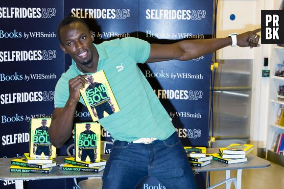 Usain Bolt à Londres pour la promo de "Faster Than Lightning : My Autobiography", le 19 septembre 2013