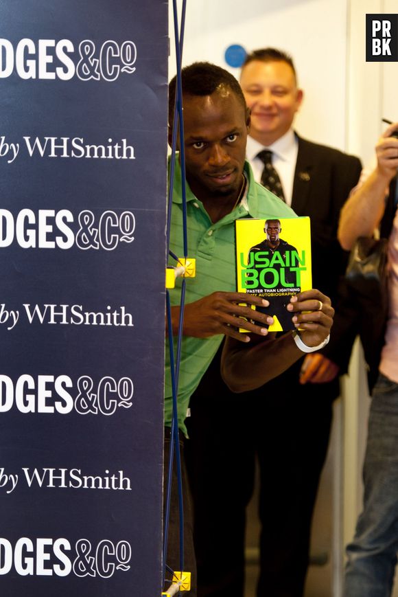 Usain Bolt à Londres pour la promo de "Faster Than Lightning : My Autobiography", le 19 septembre 2013