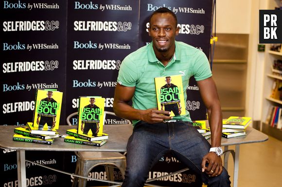 Usain Bolt à Londres pour la promo de "Faster Than Lightning : My Autobiography", le 19 septembre 2013