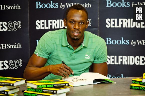 Usain Bolt à Londres pour la promo de "Faster Than Lightning : My Autobiography", le 19 septembre 2013