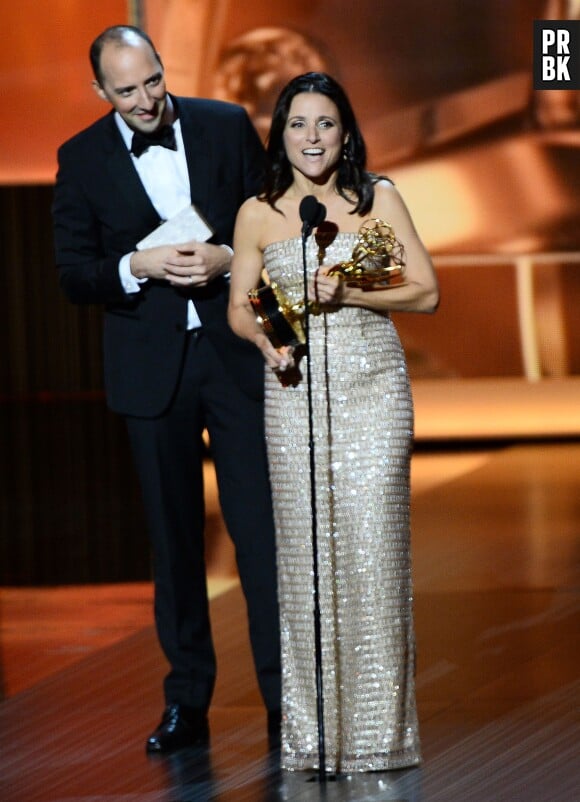 Emmy Awards 2013 : Julia Louis Dreyfus sacrée meilleure actrice dans une comédie pour Veep le 22 septembre 2013 à Los Angeles