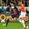 PSG VS AS Monaco : Edinson Cavani balle au pied, le 22 septembre 2013 au Parc des Princes