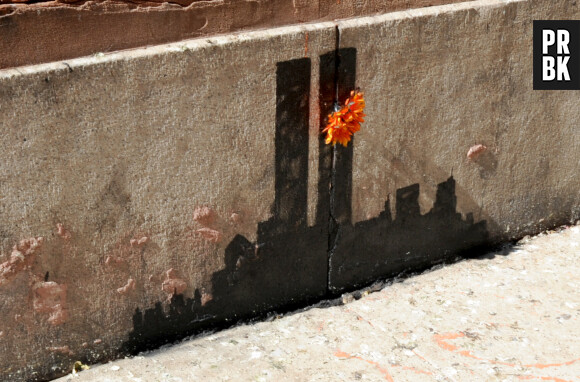 Banksy à New York : graffiti hommage au 11 septembre 2001