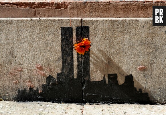Banksy à New York : graffiti hommage au 11 septembre 2001