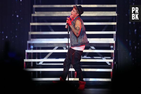 Justin Bieber, en concert à Shangaï en Chine pour le Believe Tour, le samedi 5 octobre 2013