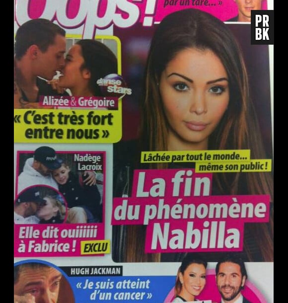 Nadège Lacroix et Fabrice, en couple en Une du magazine Oops du 29 novembre 2013