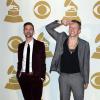 Macklemore & Ryan Lewis pour l'annonce des nominations aux Grammy Awards 2014, à Los Angeles, le 6 décembre 2013
