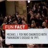 Michael J. Fox : "fun fact" maladroit de la chaîne E! pendant les Golden Globes 2014, le 12 janvier 2014 à Los Angeles