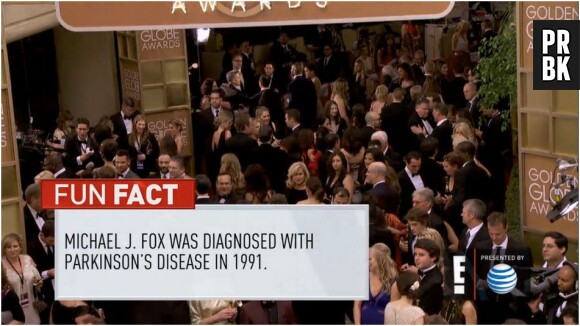 Michael J. Fox : "fun fact" maladroit de la chaîne E! pendant les Golden Globes 2014, le 12 janvier 2014 à Los Angeles